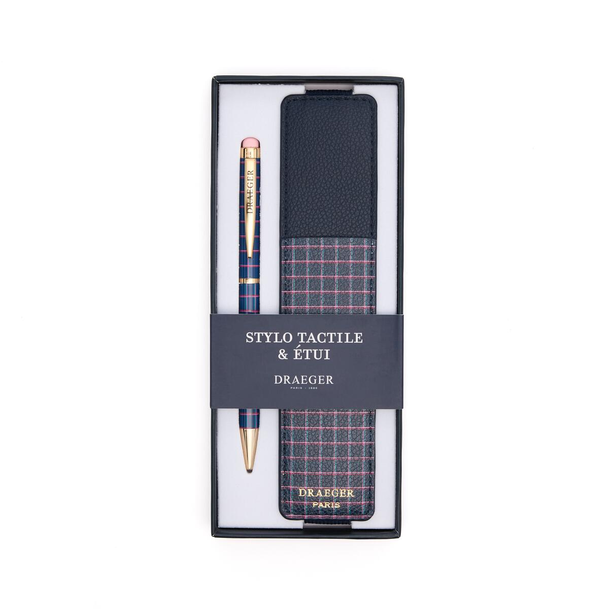Stylo tactile et étui Carreaux 1