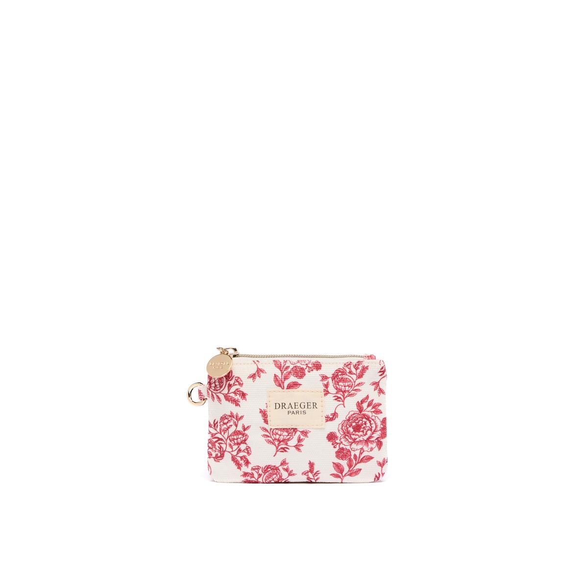 Porte-monnaie à motif Jouy rose 1