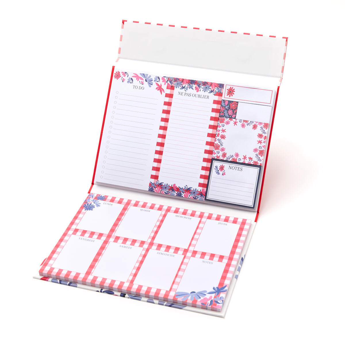 Organiseur aimanté Home Office Carreaux rouge et blanc 3