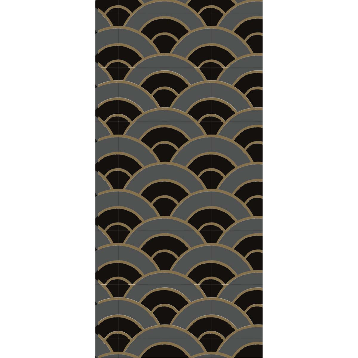 Mini Sac Cadeau Motifs Vagues en Or