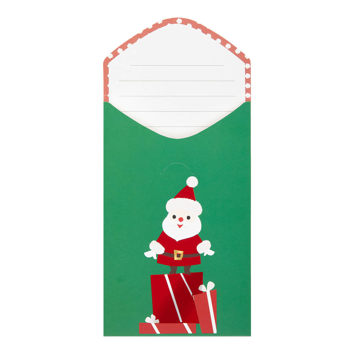 Tarjeta de felicitación sorpresa de santa