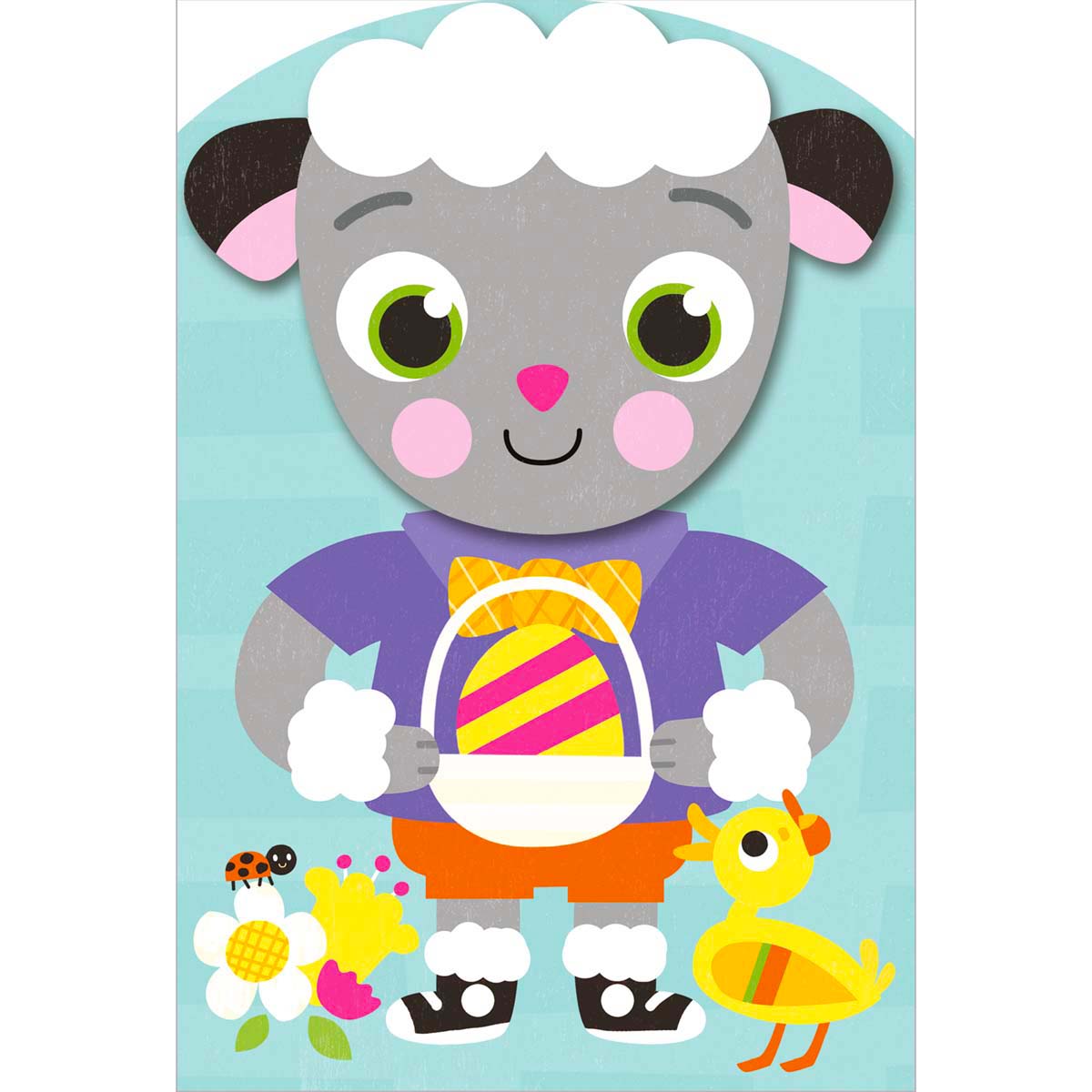 Tarjeta de Pascua - pollito suave