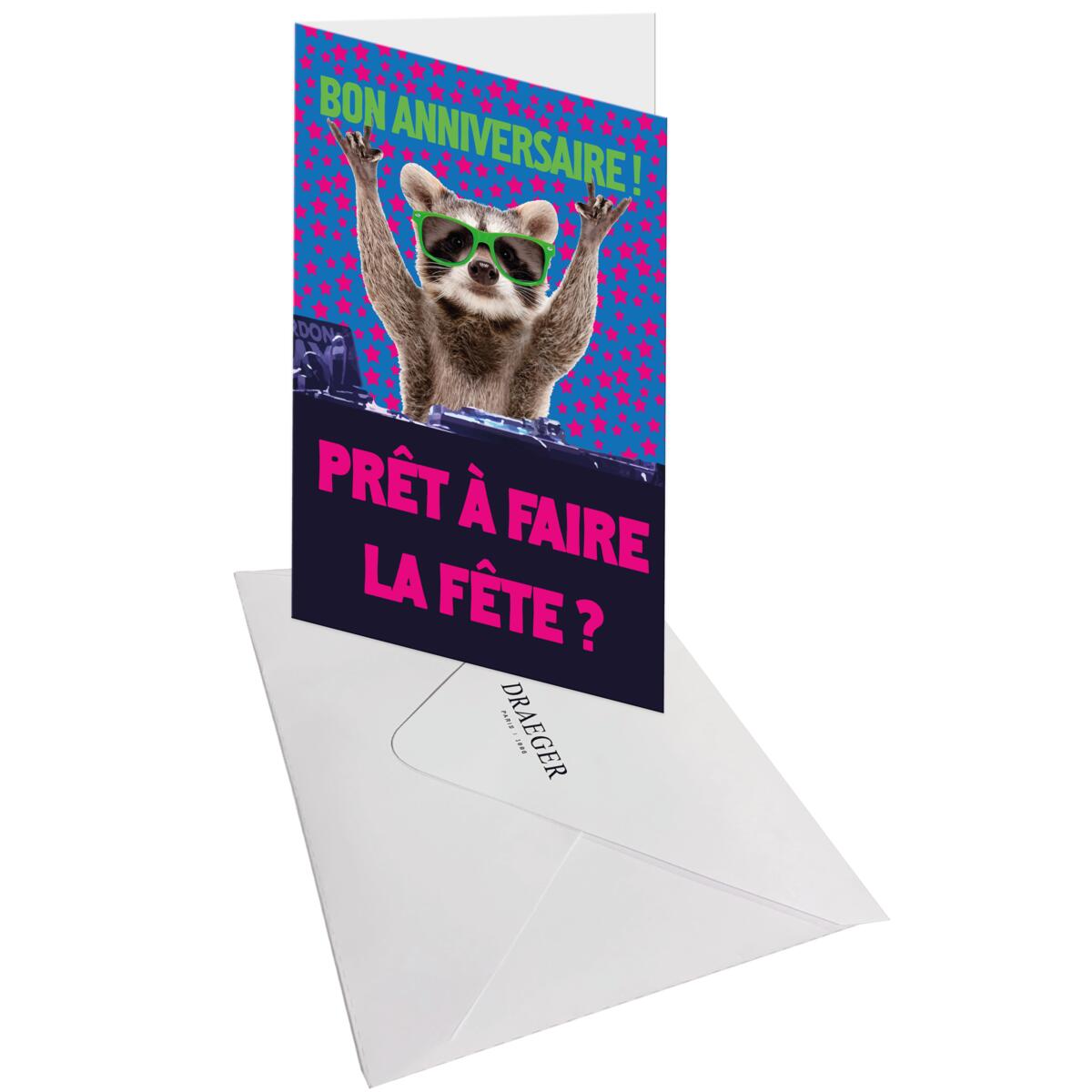 Carte anniversaire humour Raton laveur 3