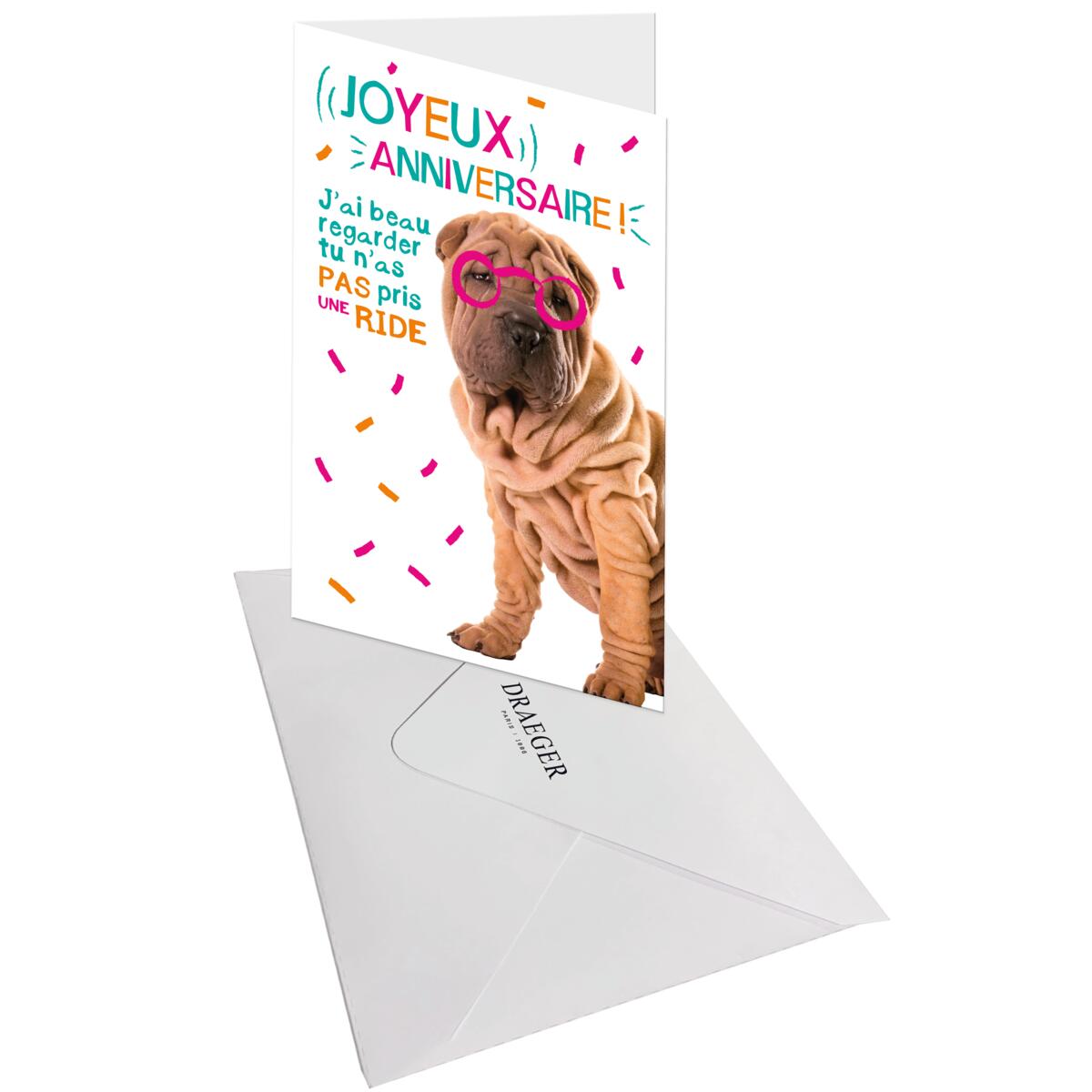 Carte anniversaire humour Chien rides 3