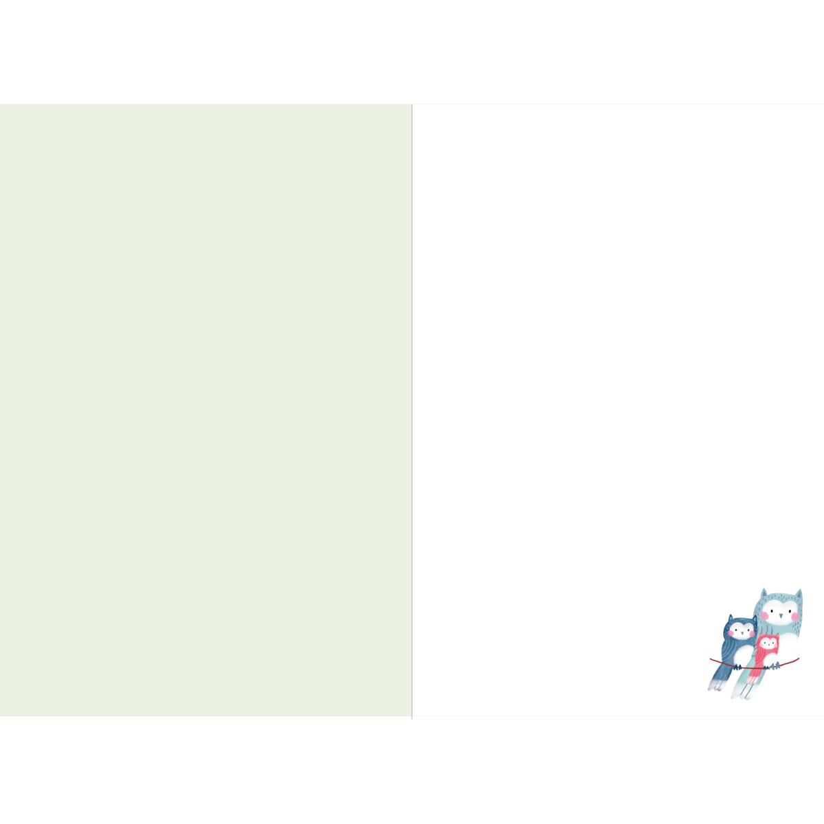 Carte naissance Famille chouette 2