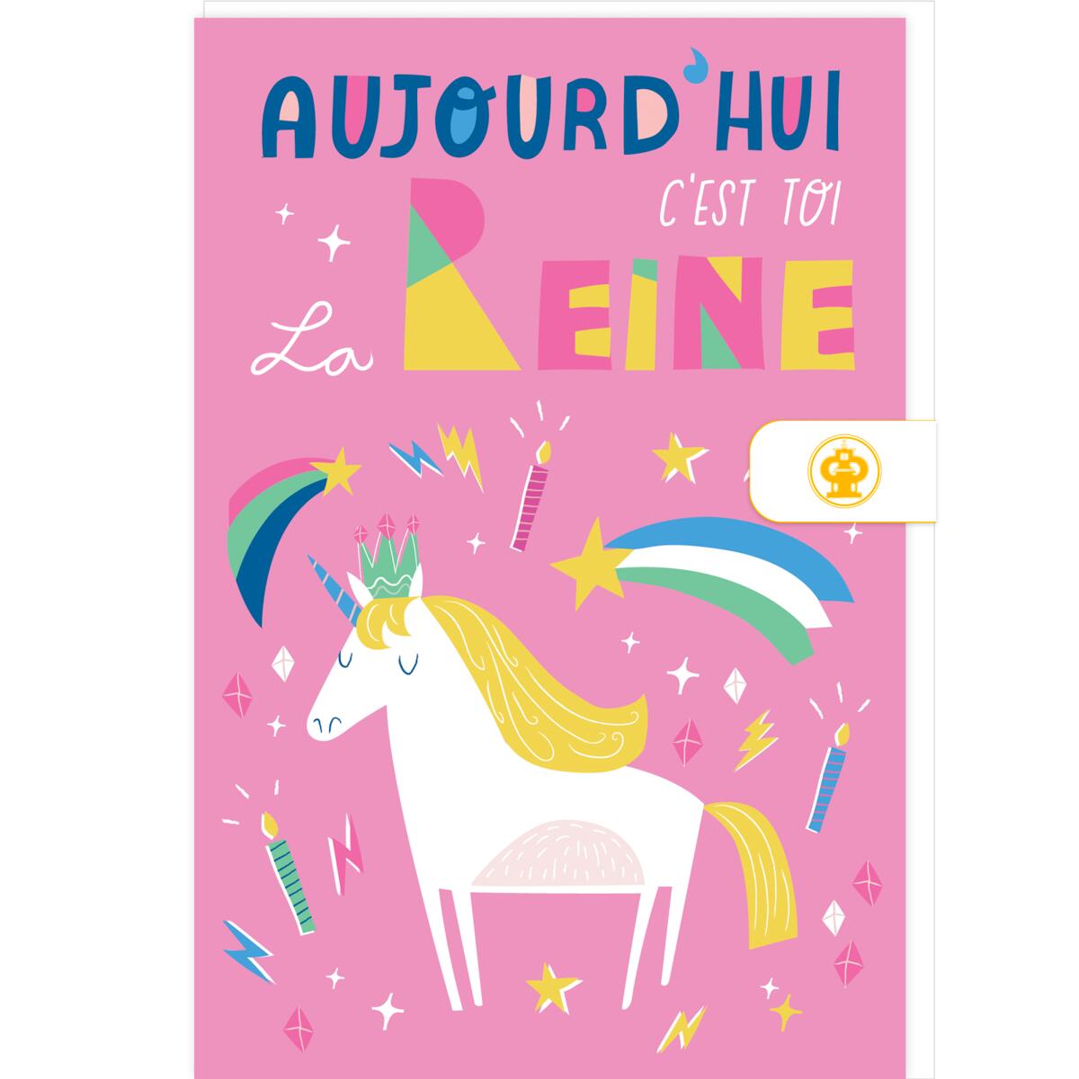 Carte anniversaire enfant Reine 1