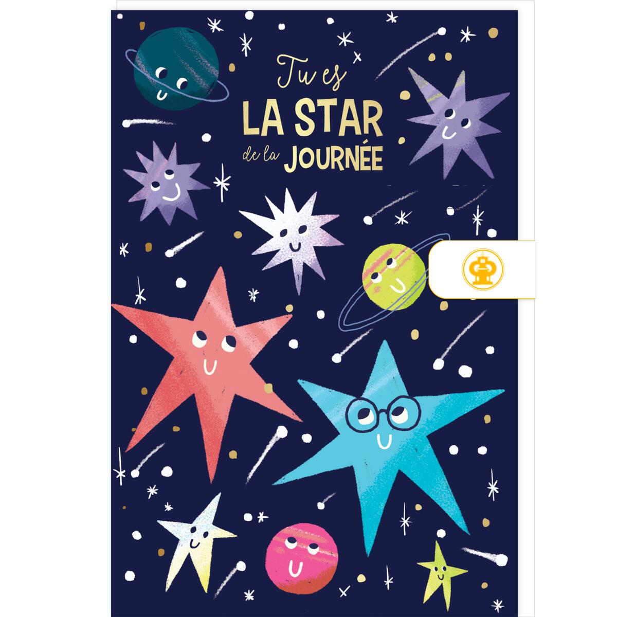 Carte anniversaire enfant La star de la journée 1