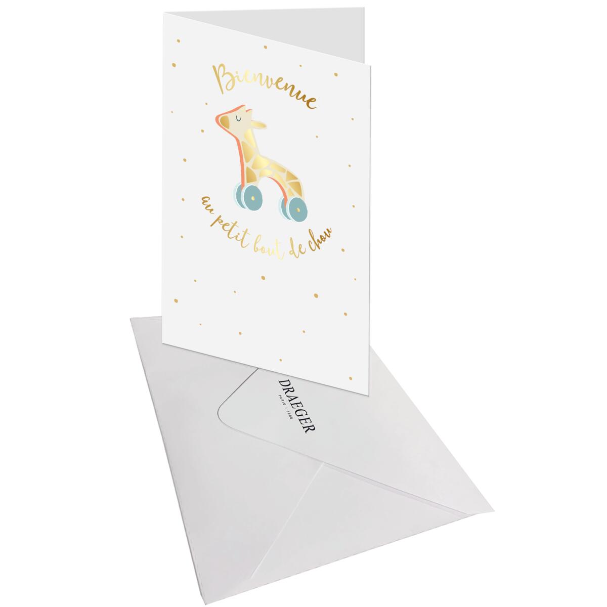 Carte naissance Giraphe bout de chou 3