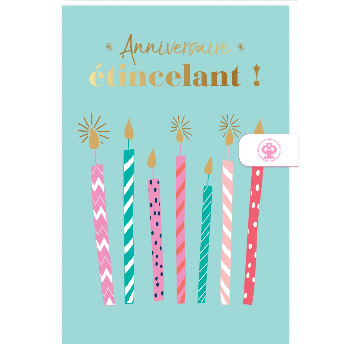 Carte anniversaire femme Anniversaire étincelant 1