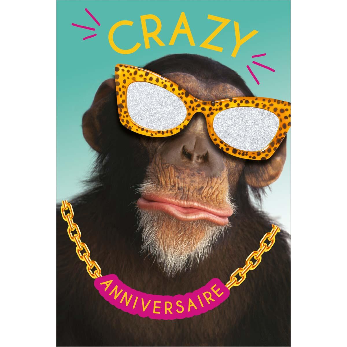 Carte anniversaire humour Singe 1