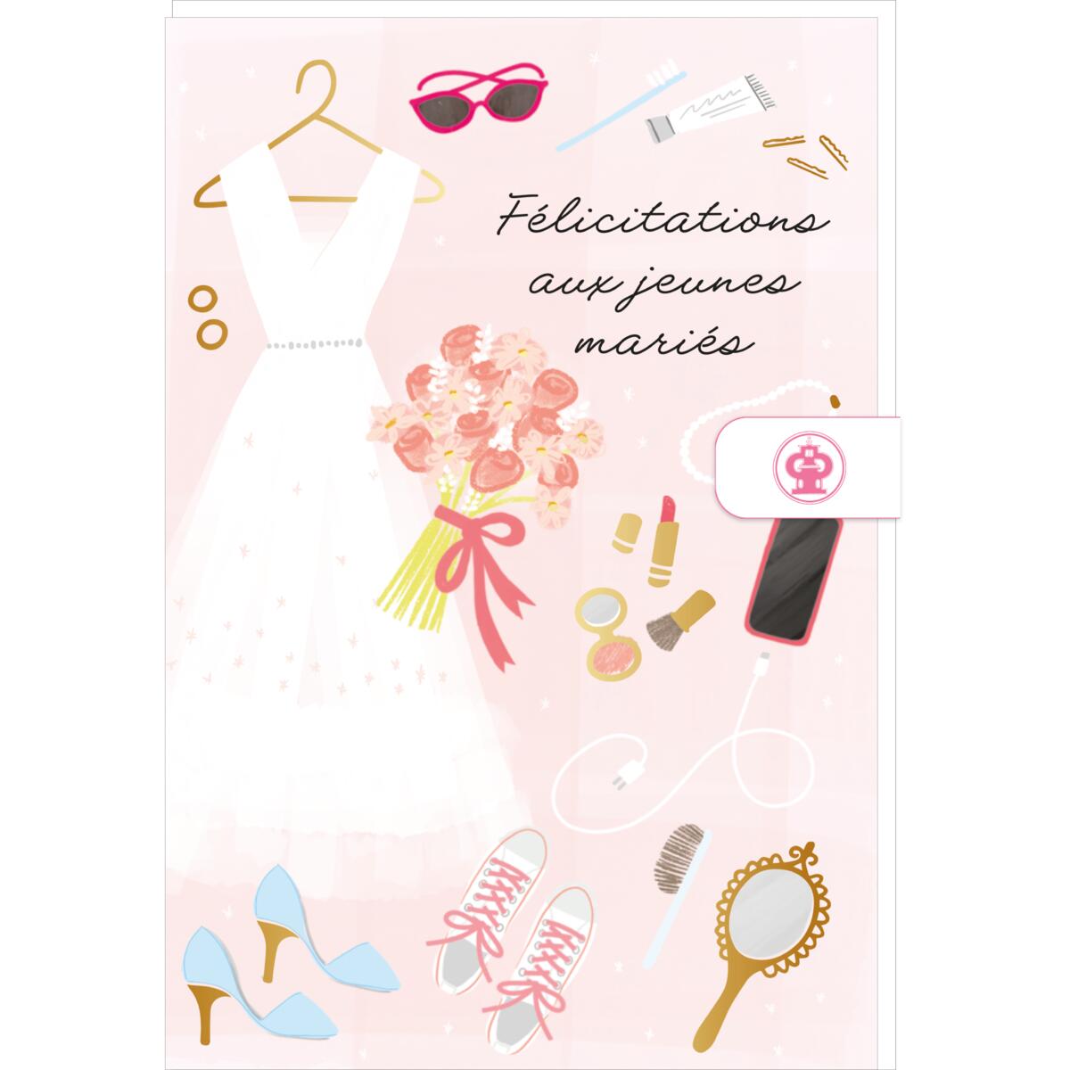 Carte mariage Félicitations aux jeunes mariés 1