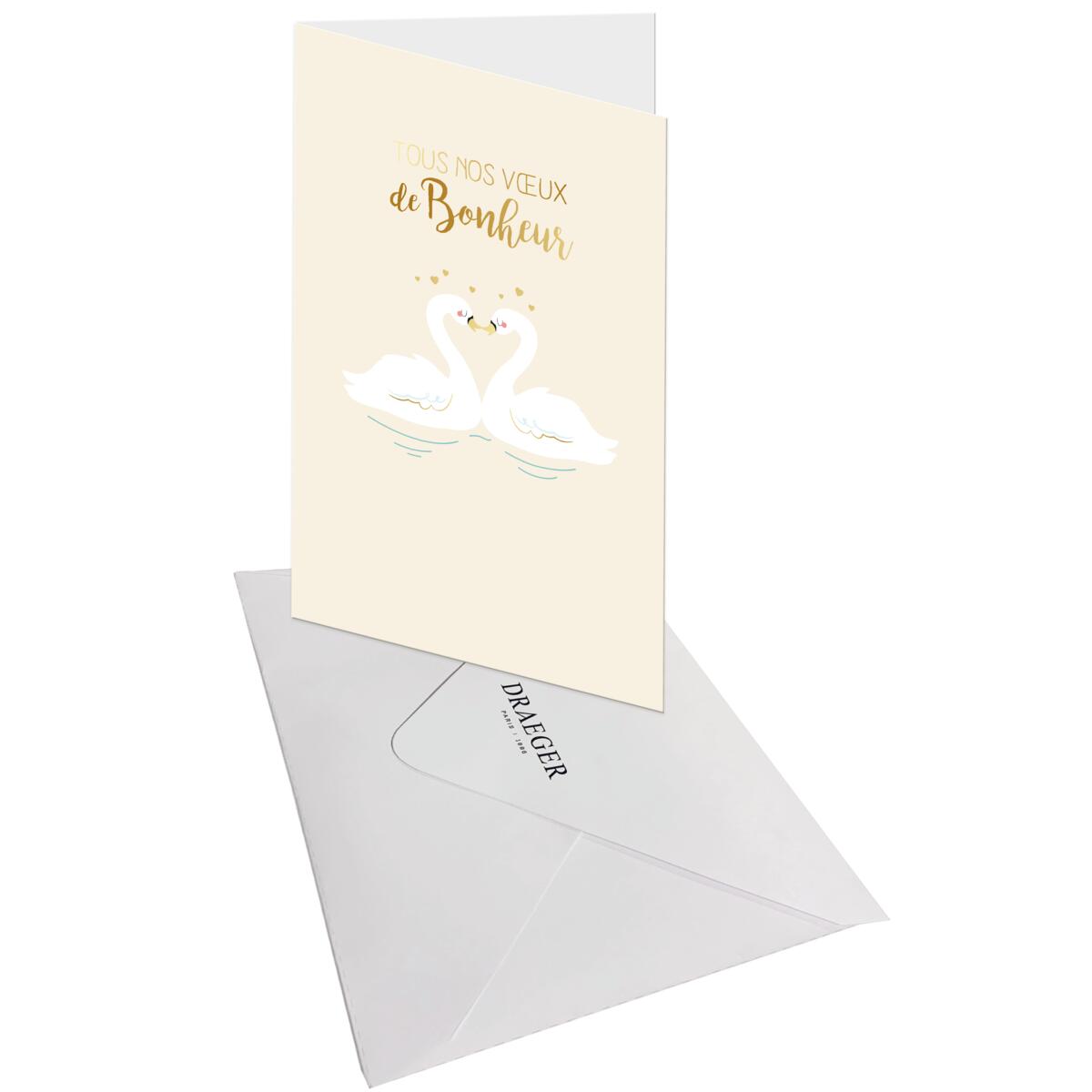 Carte mariage Cygnes 3