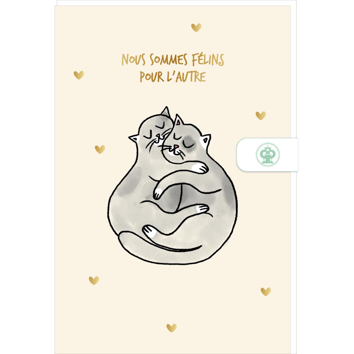 Carte Saint-Valentin Félins 1