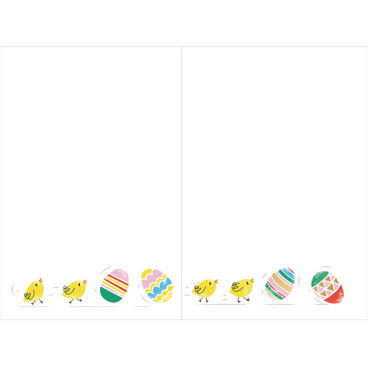 Carte de Pâques enfant Poussins & œufs 2