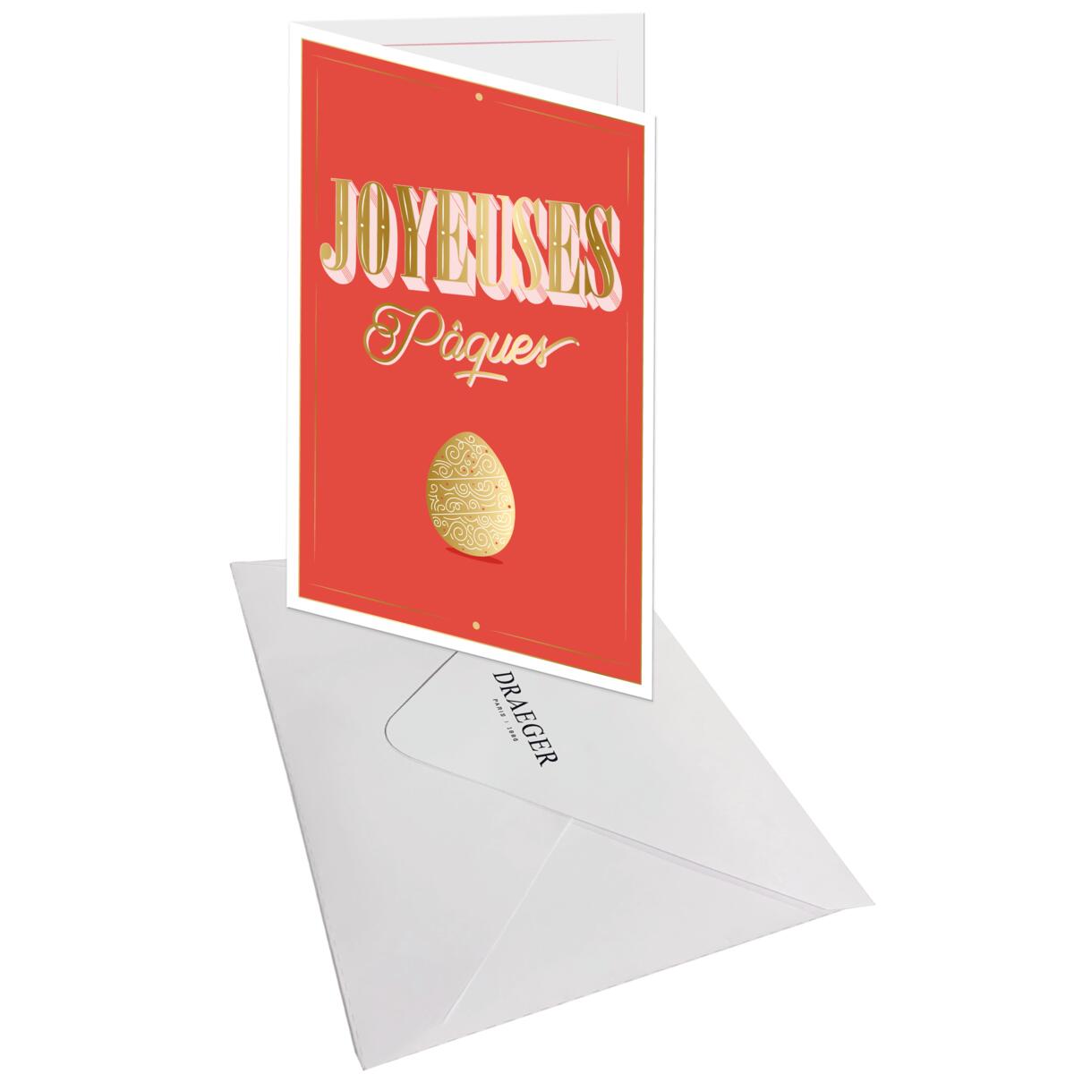 Carte de Pâques Joyeuses pâques doré 3