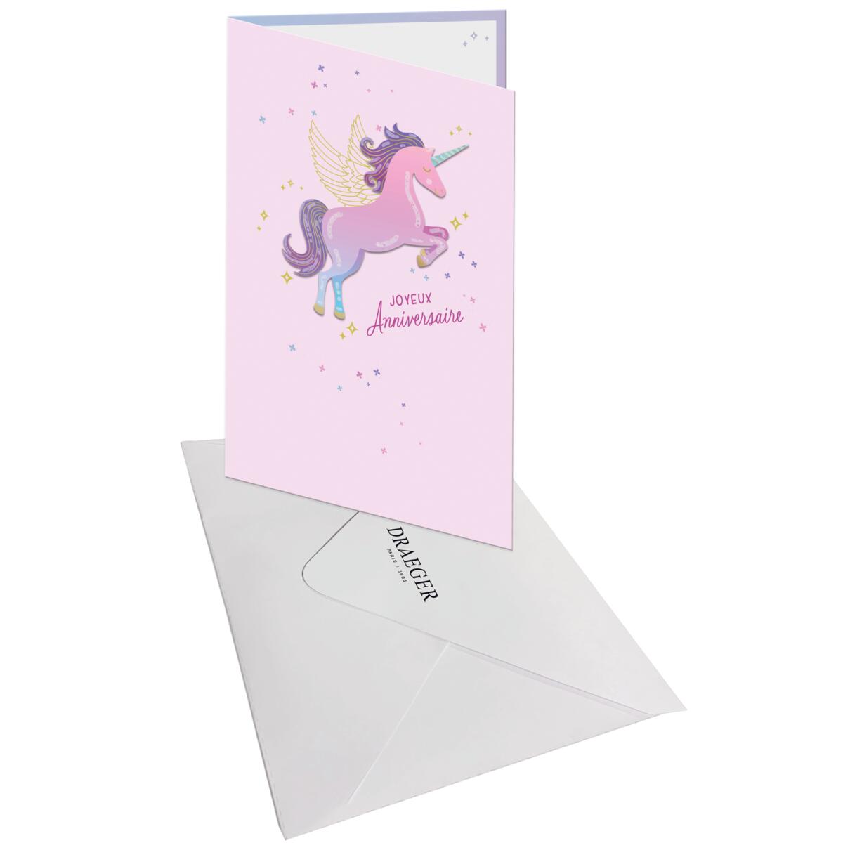 Carte anniversaire Signature Licorne 3