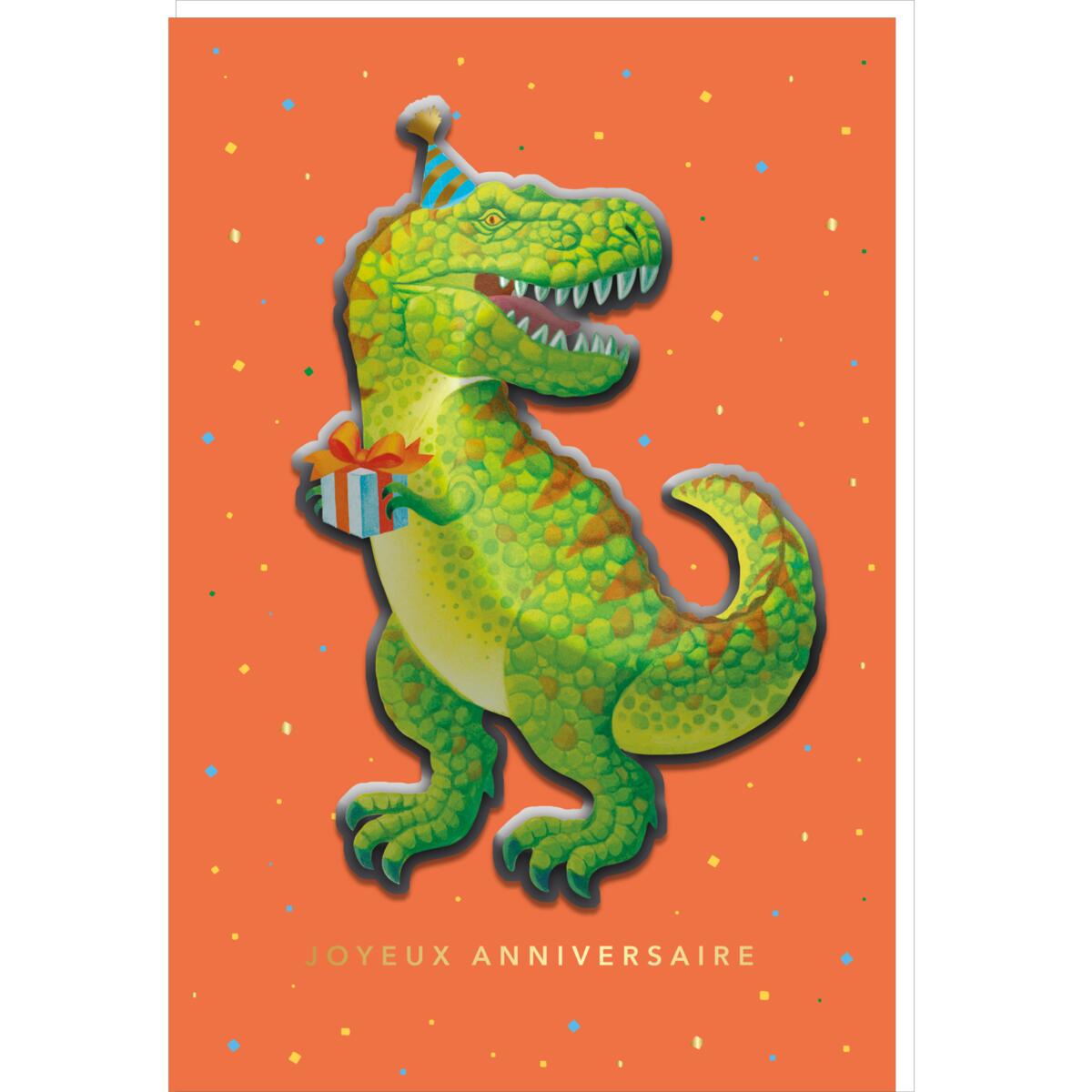 Carte anniversaire Signature Dinosaure 1