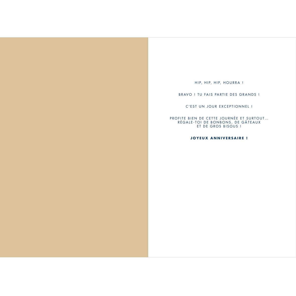 Carte anniversaire années 5 ans 2