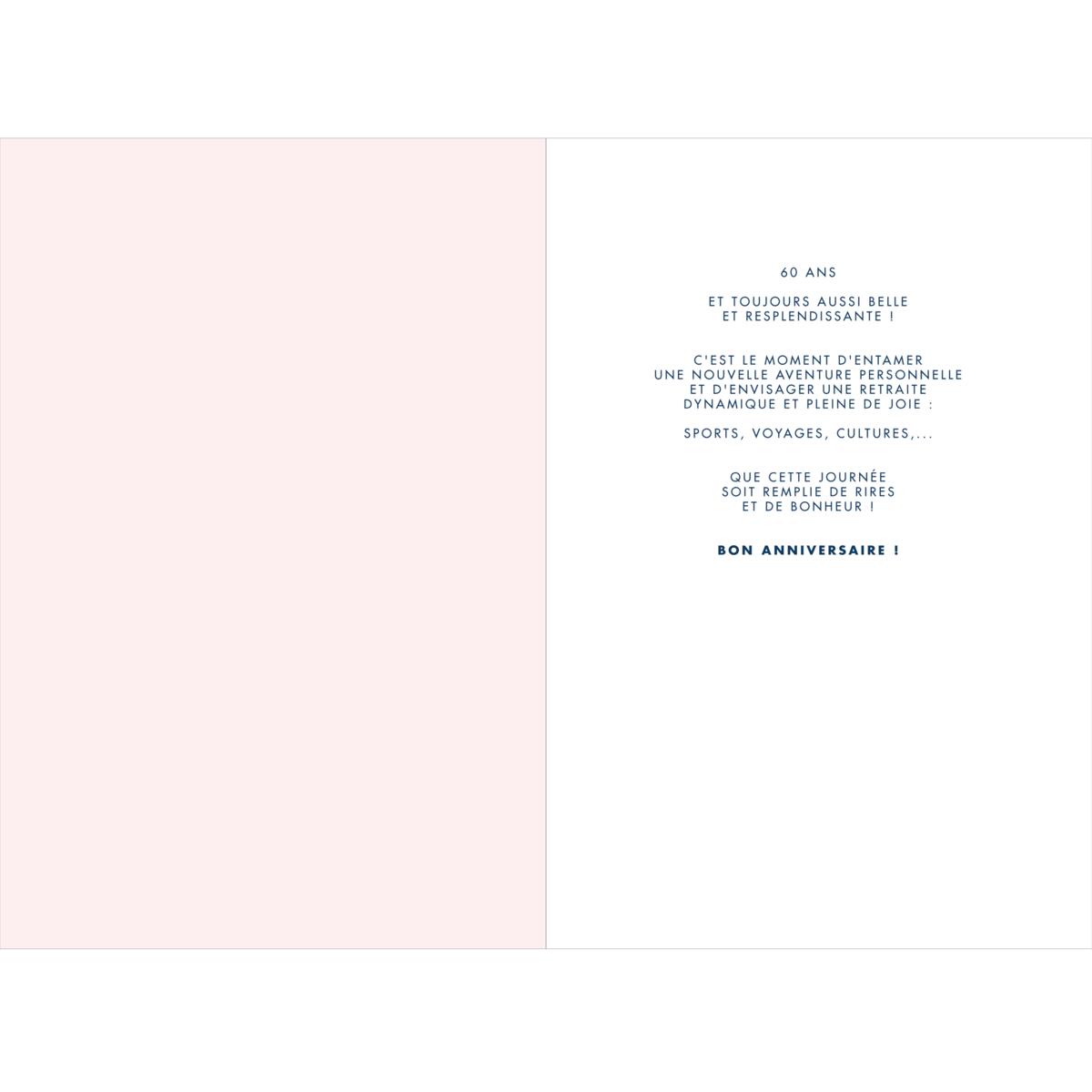 Carte anniversaire années 60 ans 2