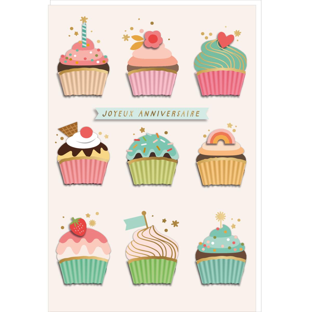 Carte anniversaire Signature Cupcakes 1