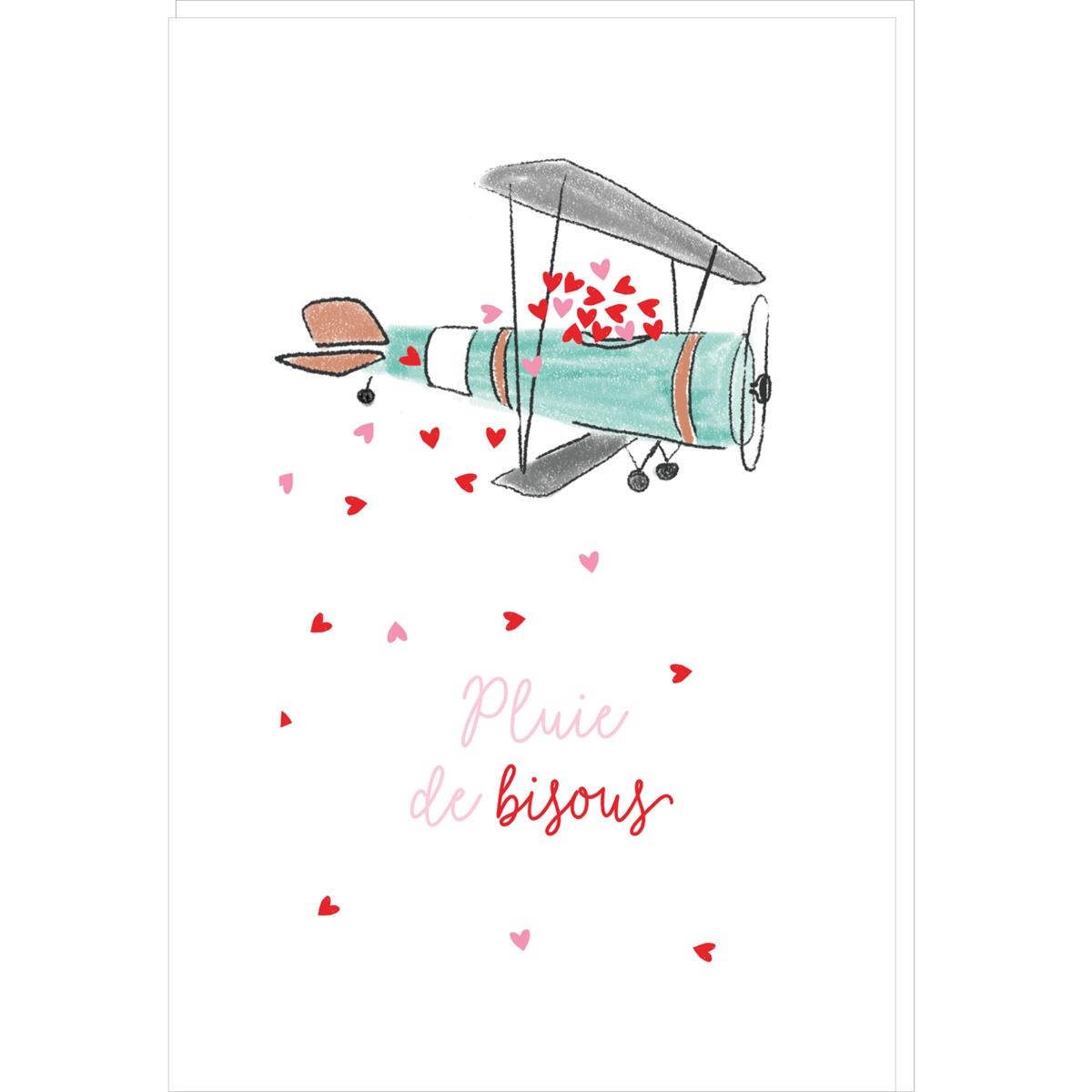 Carte Saint-Valentin Pluie bisous 1