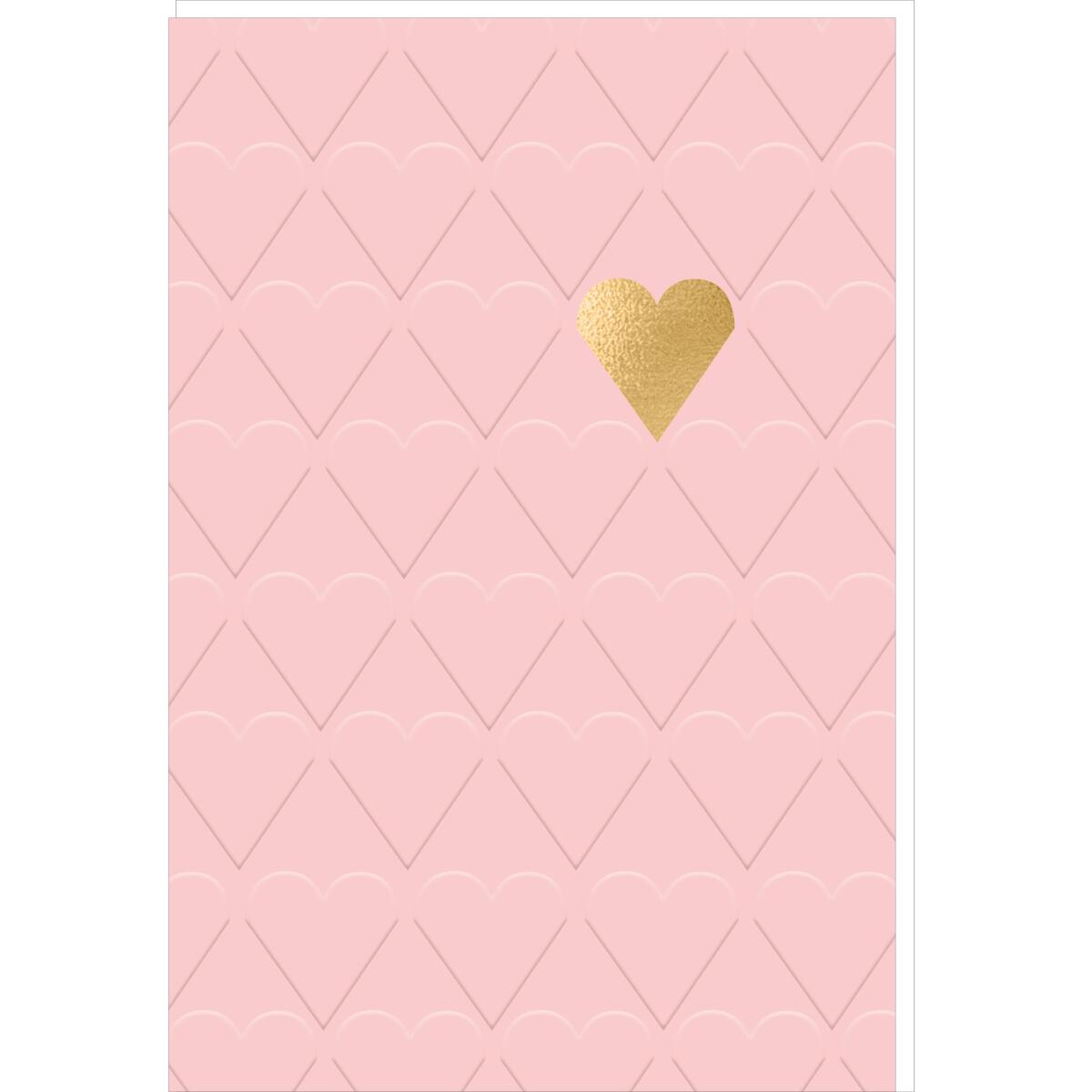 Carte Saint-Valentin Cœur en or 1