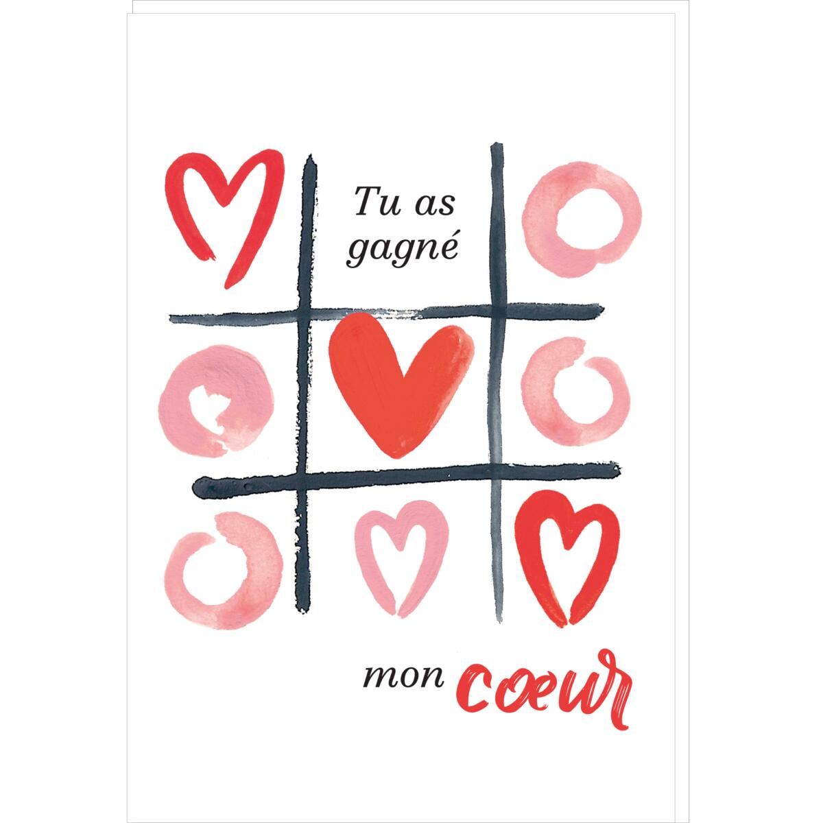 Carte Saint-Valentin Morpion 1