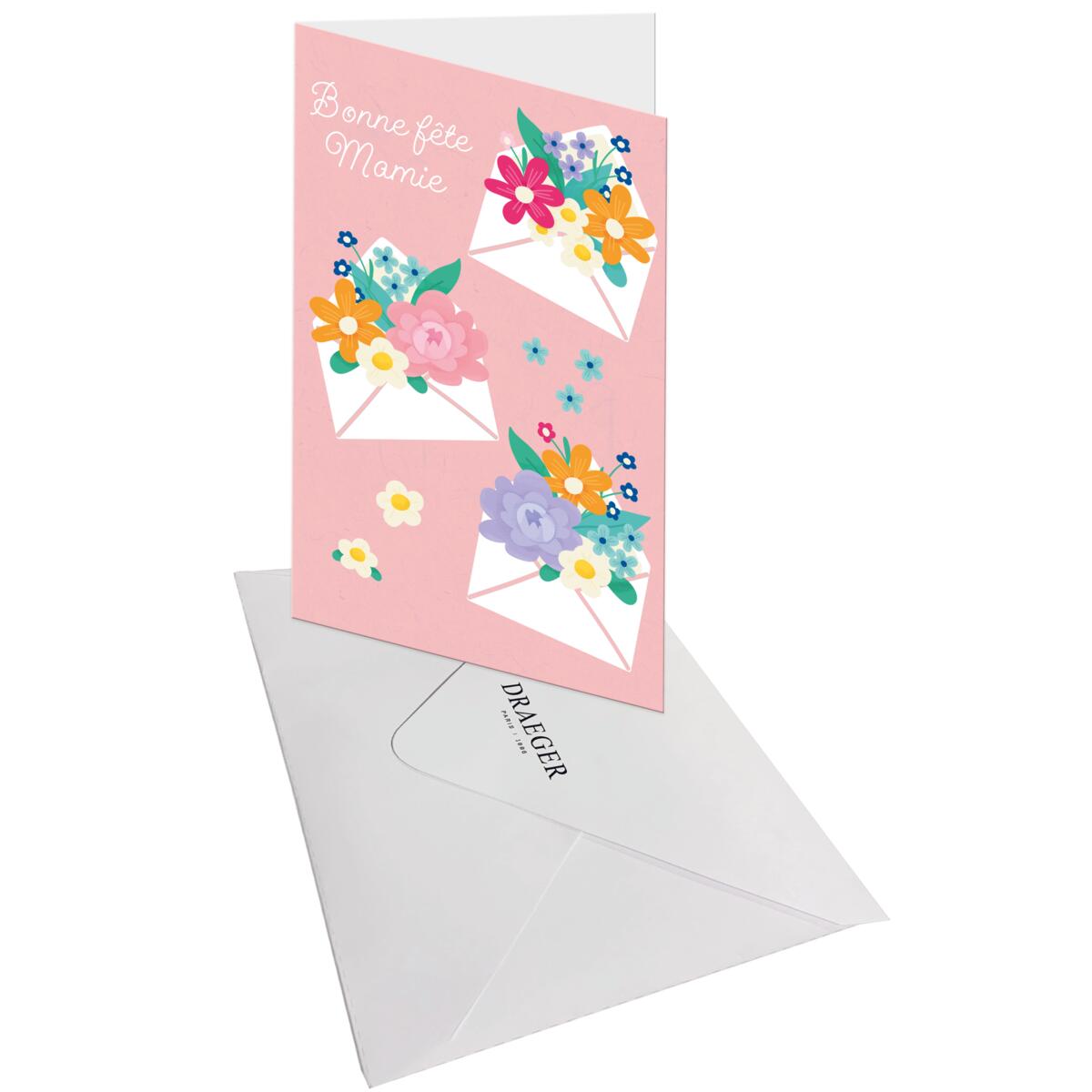 Carte fête des grands-mères Bonne fête mamie enveloppe 3