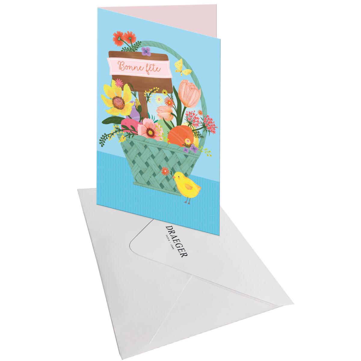 Carte de Pâques Panier de fleurs 3