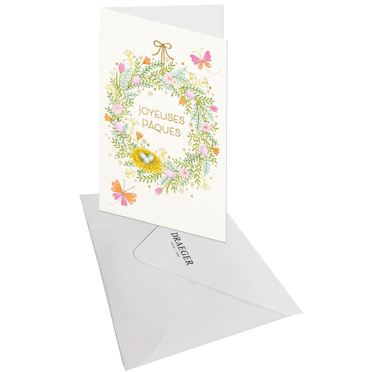 Carte de Pâques - Couronne Joyeuses Pâques 3