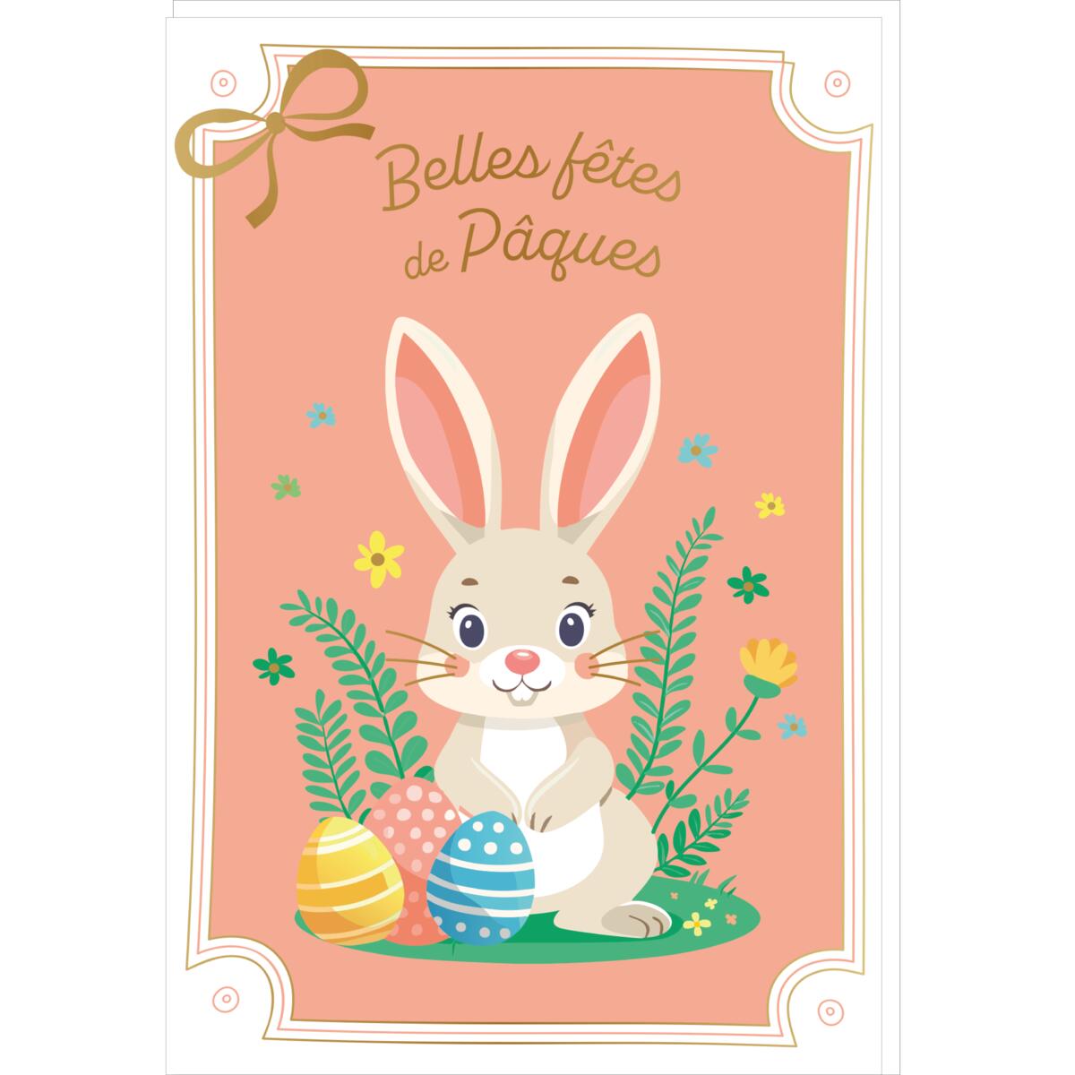 Carte de Pâques enfant Belles fêtes de pâques 1