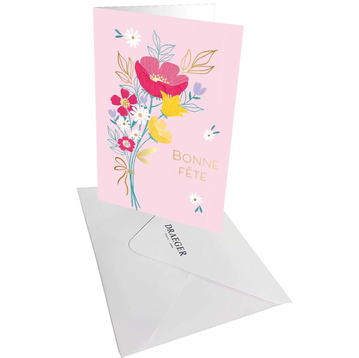 Carte Fête des mères Bonne fête fleurs 2
