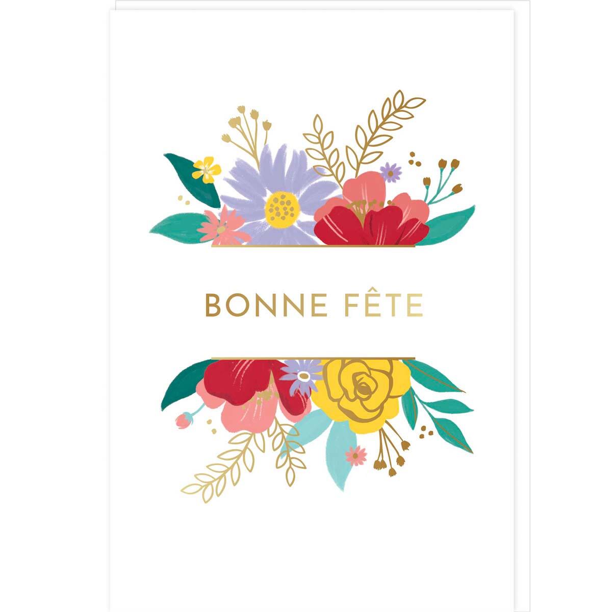 Carte Fête des mères à Fleurs Colorées