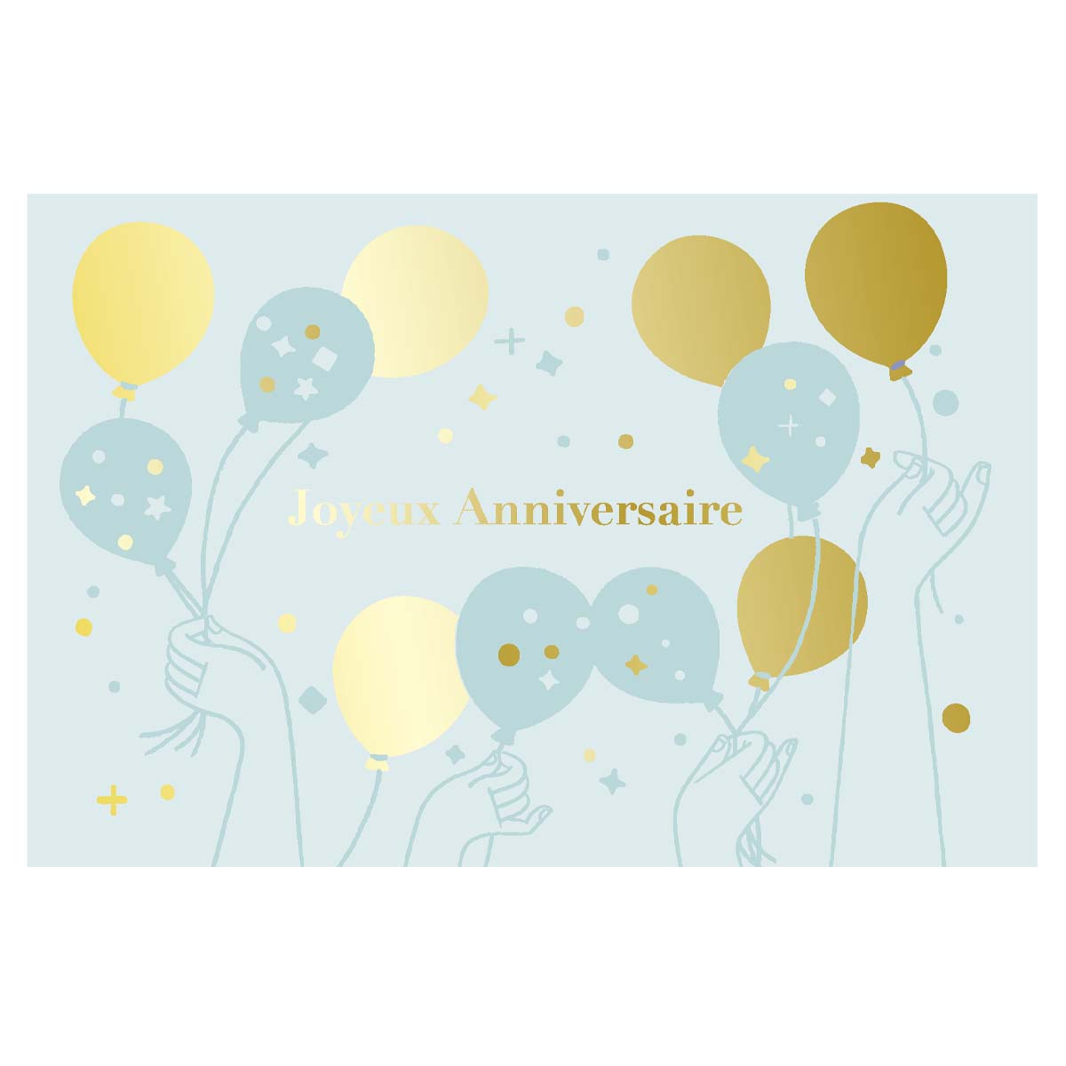 Carte Joyeux anniversaire - bleu