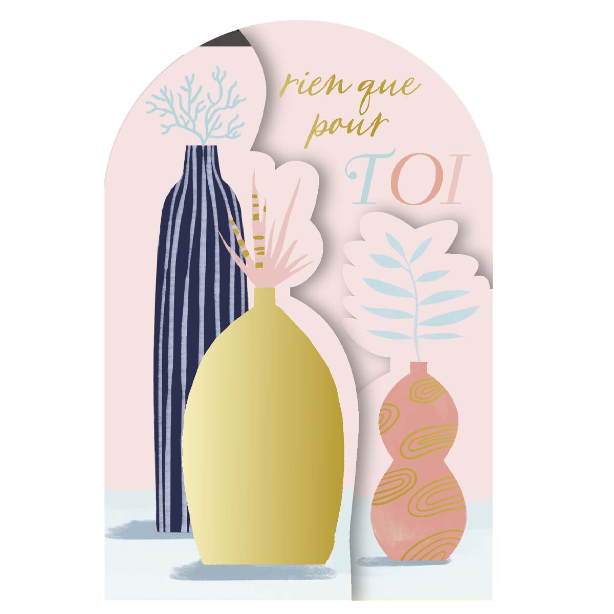 Carte de Vœux Rien que pour toi - Rose