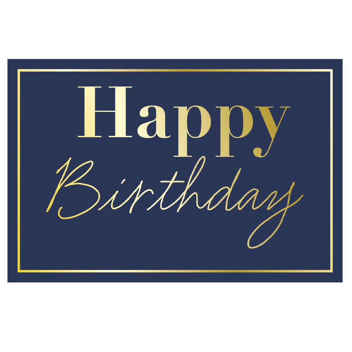 Carte Happy Birthday Chic - Bleu