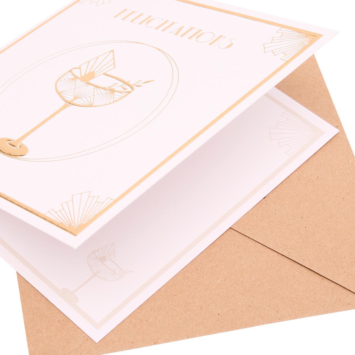 Carte mariage Gatsby Félicitations 4