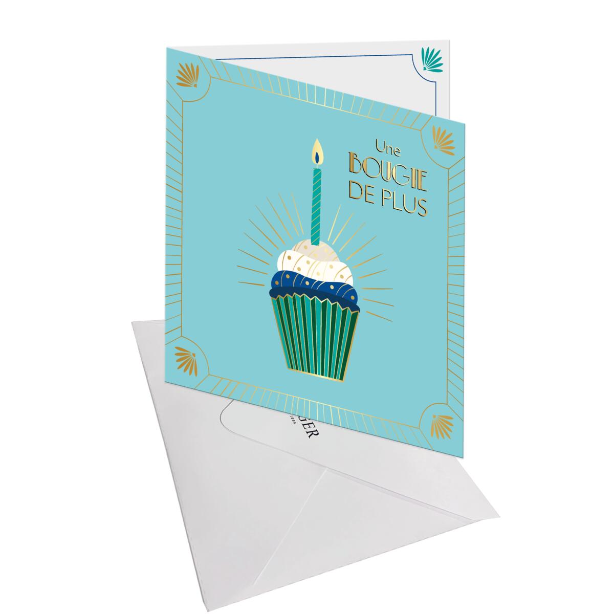 Carte anniversaire Gatsby Une bougie de plus 3
