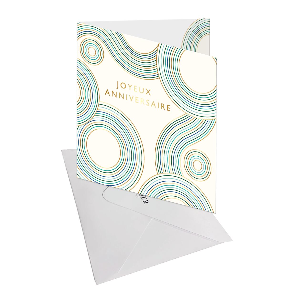 Carte anniversaire Gatsby Joyeux anniversaire cercles 3