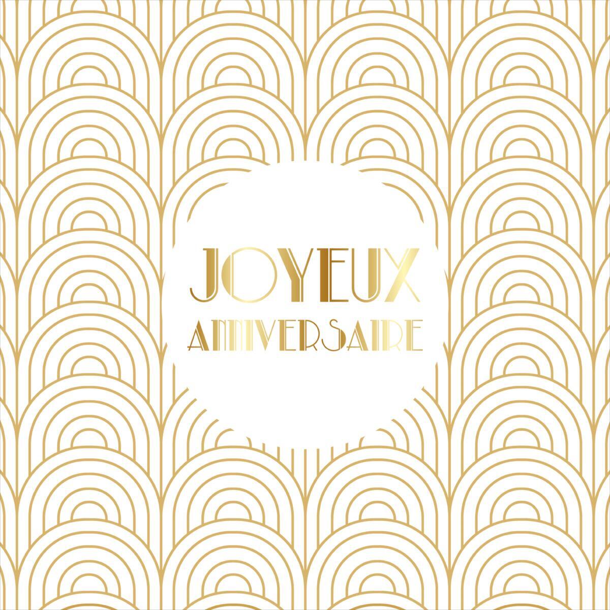 Carte anniversaire Gatsby Joyeux anniversaire ronds 1