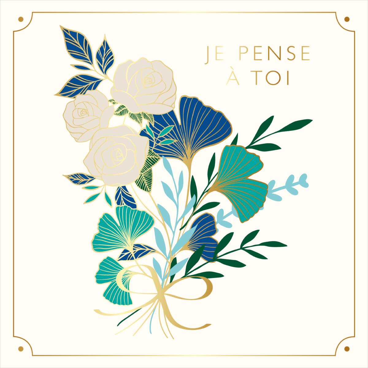 Carte naissance et félicitations Gatsby Je pense à toi 1