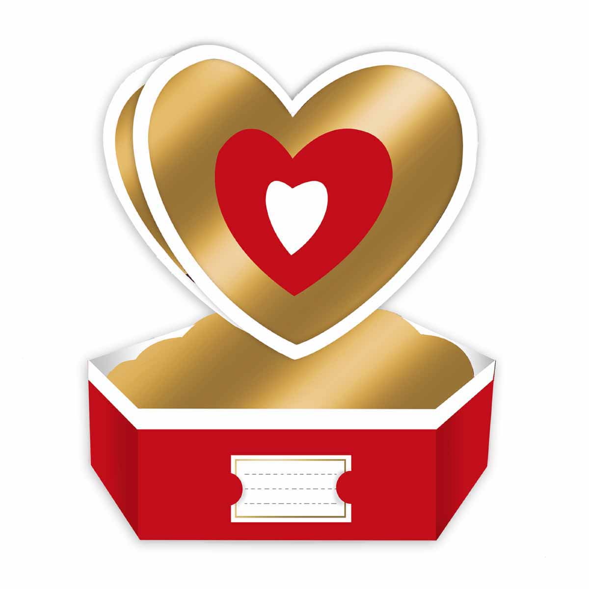 Carte Saint-Valentin Pop up 3D - Coeur
