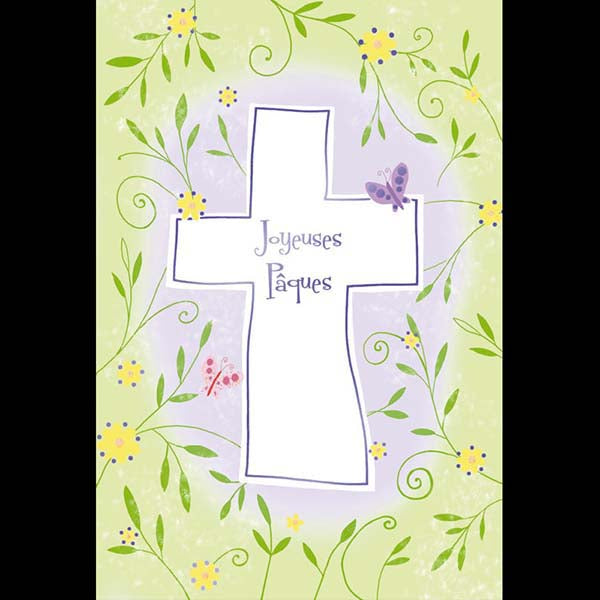 Carte de Pâques - Croix Joyeuses Pâques