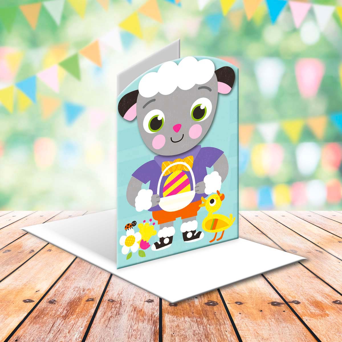 Carte de Pâques - Chasse Aux Œufs