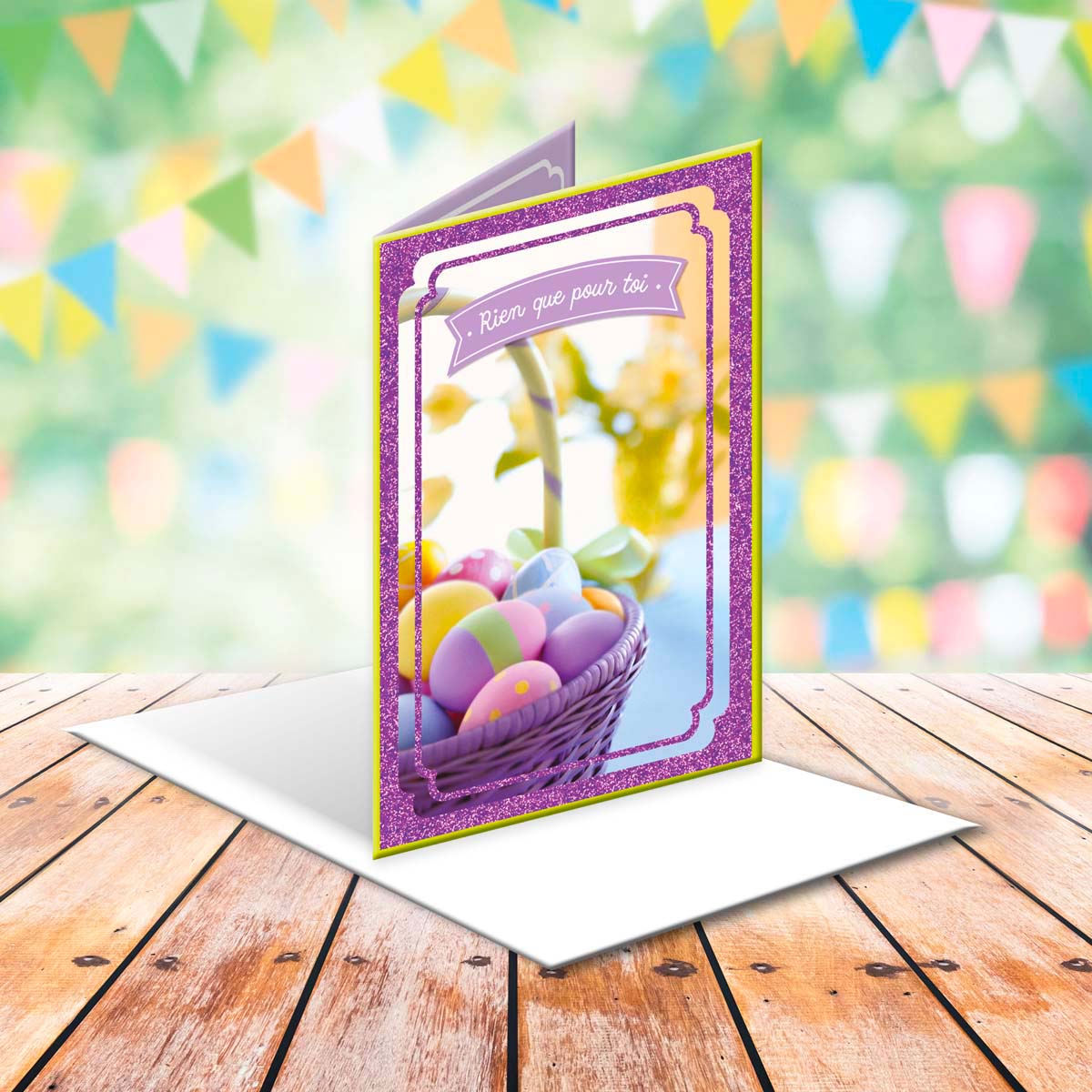 Carte de Pâques - Panier Gourmand