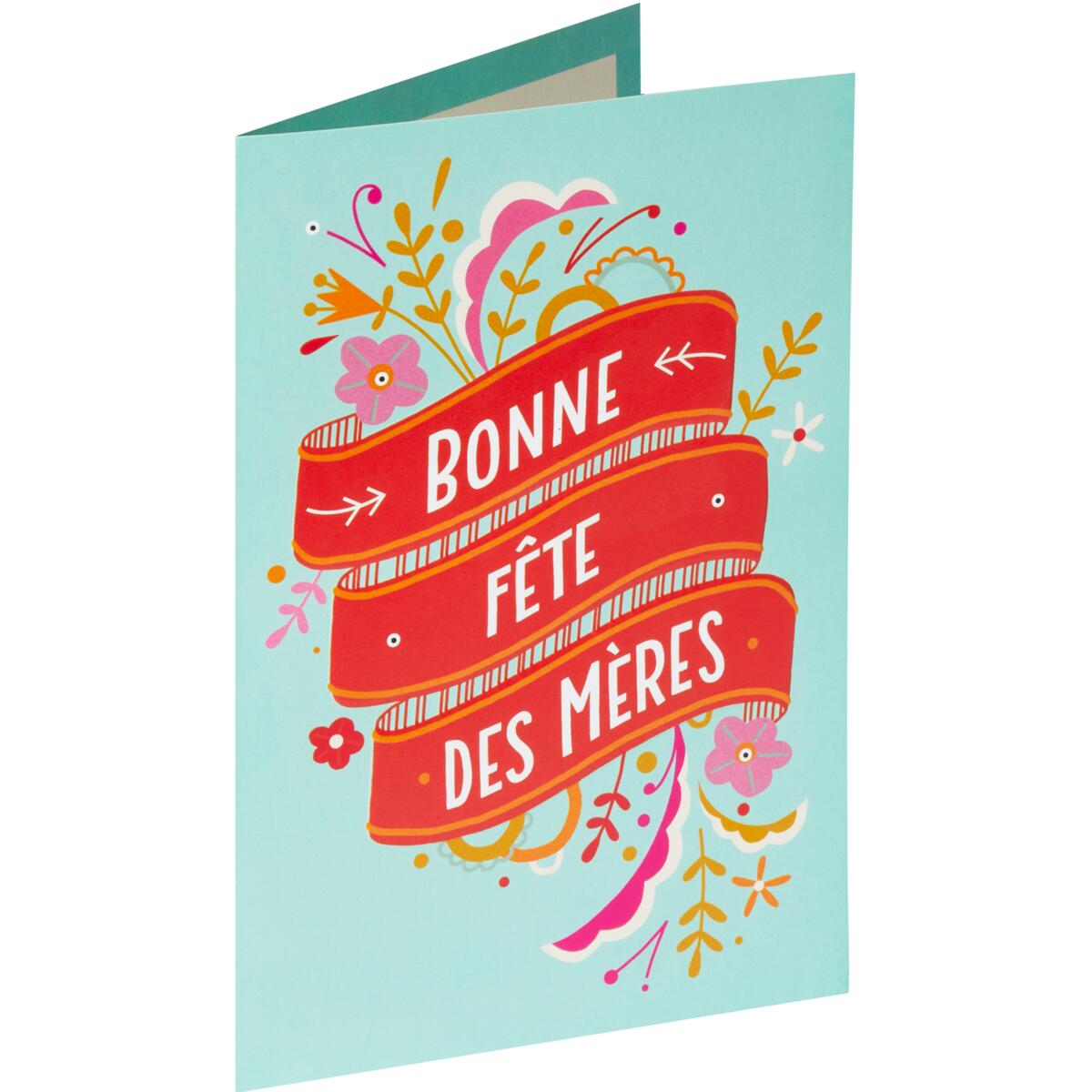 Carte Fête des mères Bonne fête des mères ruban 3