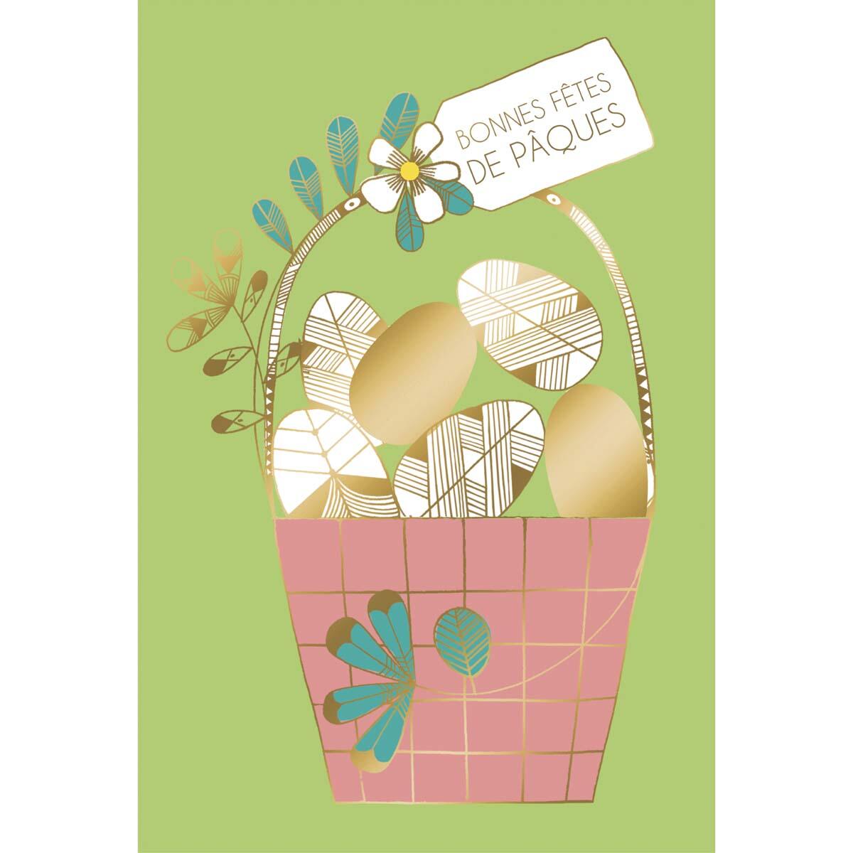 Carte de Pâques Bonne fête de pâques vert 1
