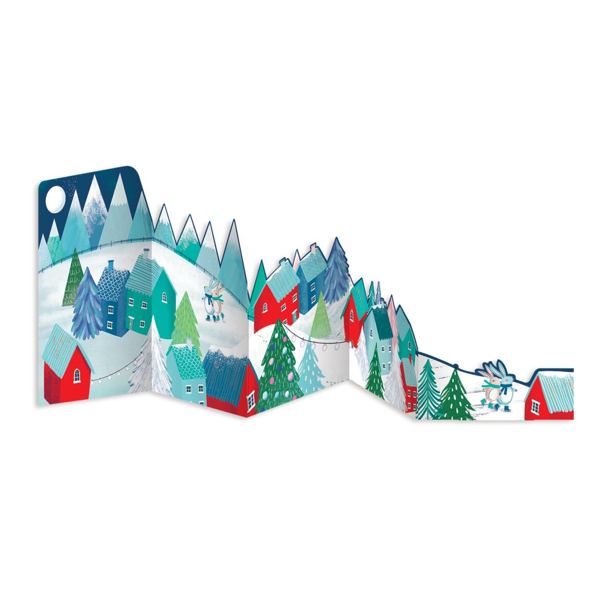 Carte de vœux accordéon Patinoire de noël 4