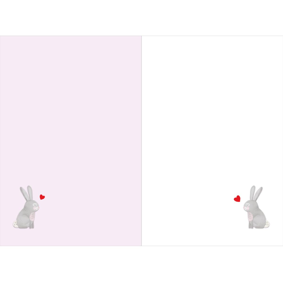 Carte Saint-Valentin Lapin coeurs 2