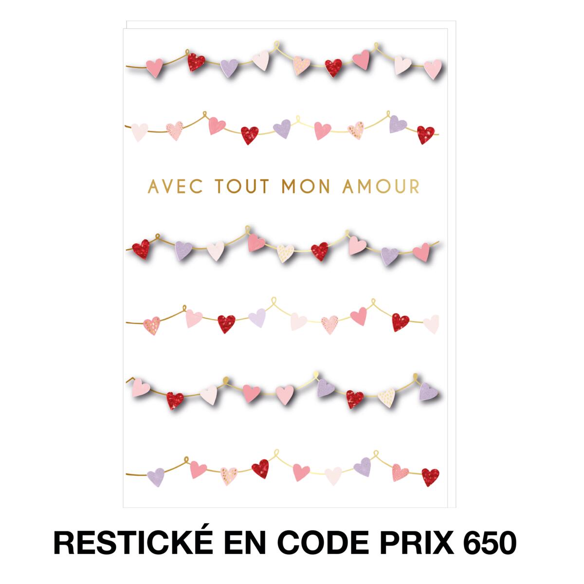Carte Saint-Valentin Gurilande coeurs 1